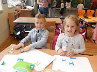 Bergland Kindergarten zu Besuch in der 2A
